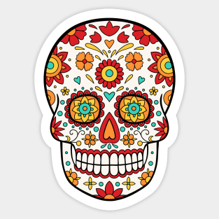 Sugar Skull Art Sticker